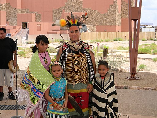 Hualapai family in traditional costume from Arizona